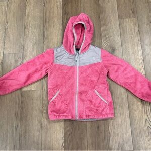 The North Face Pink lightweight hooded fleece jacket